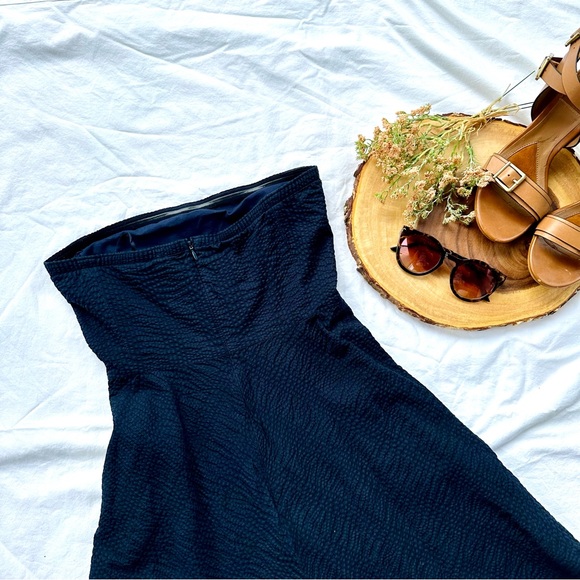 J. Crew women’s navy blue strapless dress - Picture 4 of 5